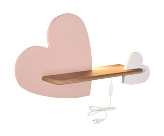 LED Wandleuchte 5W Kinderlampe rosa Herzregal Heart Candellux 21-84552