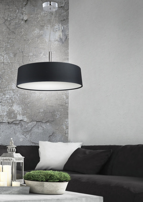 Suspension ronde noire réglable 3x60W Blum Candellux 31-47311