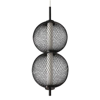 Pendant wire lamp PUMA with globe shades 14 x 38 cm designer LED 3000K living room lighting
