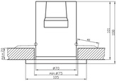 Plafonnier carré en laiton OZS-05 2276403