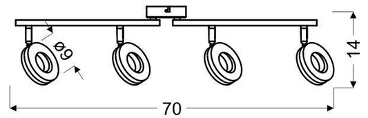 WALL LAMP CANDELLUX THEMA 94-60792 CHROME LED STRIP