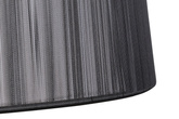 Lampa wisząca z abażurem Gillenia czarna nitkowa do salonu