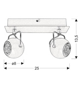 WANDLAMPE CANDELLUX TONY 92-25012 LED-STREIFEN GU10 MATTSCHWARZ