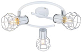 White spiral ceiling lamp with a wire shade 3x40W Sancho Candellux 98-61768
