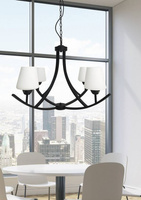 Lampe suspendue lustre noir et blanc 4x60W E27 London 34-38838