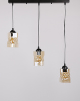 Suspension noir/bande ambre 3xE27 Felis 33-00187