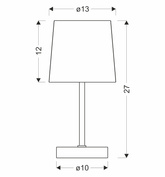 SALLY lampka stołowa chromowy 1x40W E14 abażur szarozielony