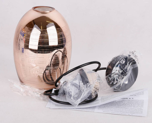 Lampă suspendată din cupru cu abajur din oglindă din sticlă Marina Candellux 31-51622