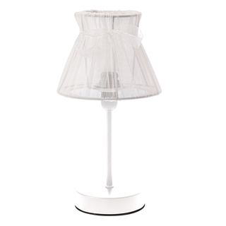SIGALEA lampka stołowa biały 1x40W E14 abażur biały