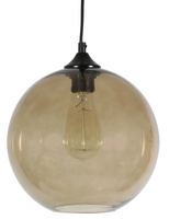 Braune Glaskugel-Deckenleuchte Edison Candellux 31-28259-Z
