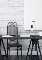 Tischlampe aus schwarzem Metall Laren Ledea 50501194