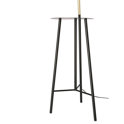 Stehleuchte Schwarz und Gold 164cm Perret 52-00019