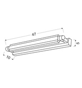 Aplică baie crom LED bandă 11W 4000K Quasar Candellux 20-73402