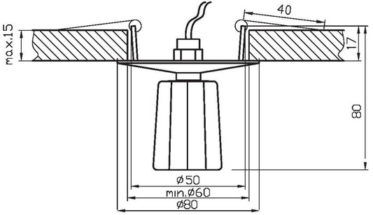 Oprawa stropowa wielokątny kryształ chrom G4 20W SK-25 Candellux 2286634