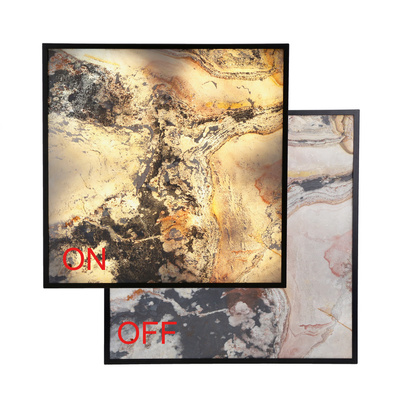 Plafoniera Luxan 59x59 negru 90w led 4000k led toamna rustic