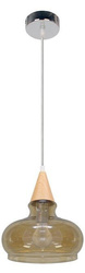 Suspension verre fumé abat-jour 60W E27 Enriks 1 Candellux 31-77783