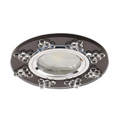 Plafonnier mr16 ss-19 ch/gp chrome rond verre graphite
