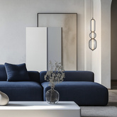 Pendant wire lamp PUMA with elongated shade 14 x 71 cm designer living room lighting LED 3000K