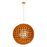 Lampa sufitowa miedziana kula z metalowych rurek E27 Abros Candellux 31-09074