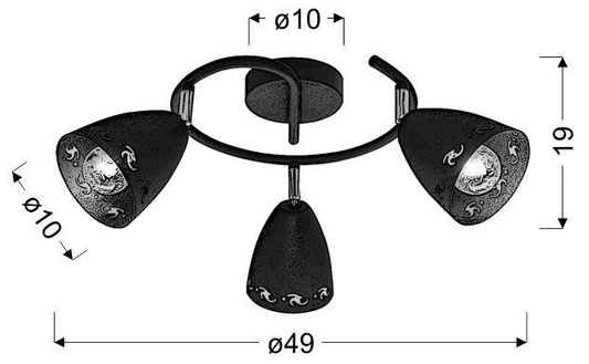 Luxan Deckenleuchte 39x39 schwarz 48w LED 4000k LED s. weiß