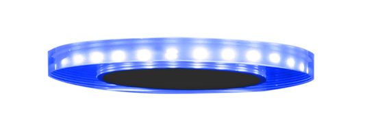 Plafonnier Oeillet Candellux Ssp-23 Ch/Tr+Bl 8W Led 230V Anneau Led Bleu
