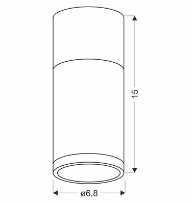 Plafoniera gri si lemn 6,8x15cm Tube Candellux 2284279