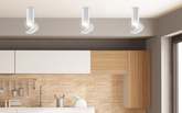 Lampa sufitowa tuba biała regulowana 20 cm GU10 metalowa