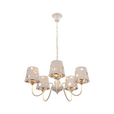 White chandelier hanging lamp 5xE14 Batley Ledea 50205110