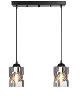 Suspension noir/bande fumée 2xE27 Felis 32-00132