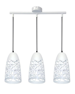 Hängelampe weiß 3xE27 59cm SABRIN 33-54876