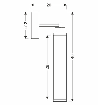 CORTE Wandleuchte schwarz matt 10W LED 3000K klarer Schirm