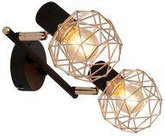 Lampa sufitowa listwa ścienna czarna złoty klosz Acrobat 92-66336
