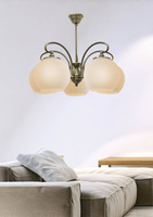 Lustre 5xE27 51cm cuivre patiné ORBIT 35-69368