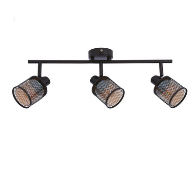 Plafoniera cafea aurie abajur chihlimbar 3xE14 Canabera Candellux 93-82541