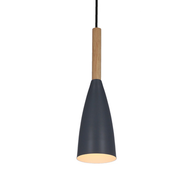 Lampa suspendata gri + lemn Trosa Ledea 50101266