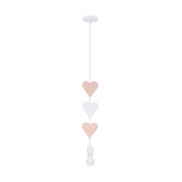 HÄNGELAMPE HERZEN 20W E27 IQ KIDS ROSA+WEISS