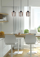 Lampa wisząca sufitowa chromowa szklana 3x60W Cox Candellux 33-53886