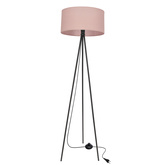 SHANTI floor lamp black 1x40W E27 pink shade 51-38715