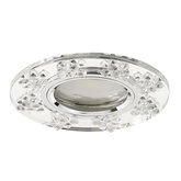 Plafoniera Candellux fix rotund sticla transparenta croma