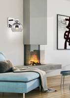 Applique chromée avec couvercle en verre miroir Cromina Candellux 21-22240