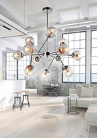 Hängende Deckenleuchte Chrom mit Glasschirmen 12x40W Best Candellux 30-64806
