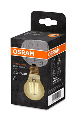 Żarówka LED E27 4W 410LM 2400K VINTAGE A35 OSRAM