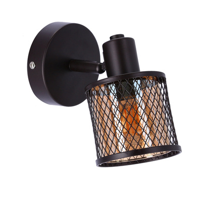 Applique café or avec abat-jour ambre 1xE14 Canabera Candellux 91-81377