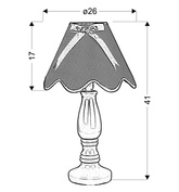 Lampa de masa albastra si galbena Lola 41-63472