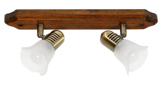 Ceiling lamp Candellux 92-74099 Coloseo strip 2X40W R50 E14 dark wood