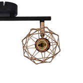Lampa sufitowa listwa ścienna czarna złoty klosz Acrobat 92-66336