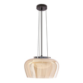 Suspension Insieme 35 en verre abat jour ambre pour table