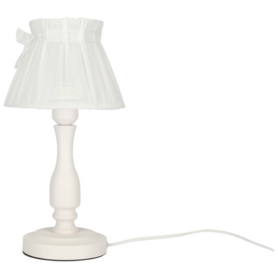 Nachttischlampe weißer Organza-Lampenschirm 40W E27 Zefir Candellux 41-73815