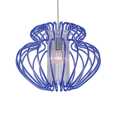 Lampa sufitowa wisząca 1X60W E27 niebieska IMPERIA 31-36592