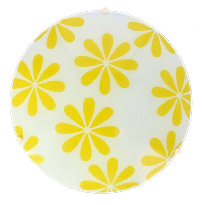 Deckenleuchte weiß gelb mit Blumen 30cm Lucy 13-95308